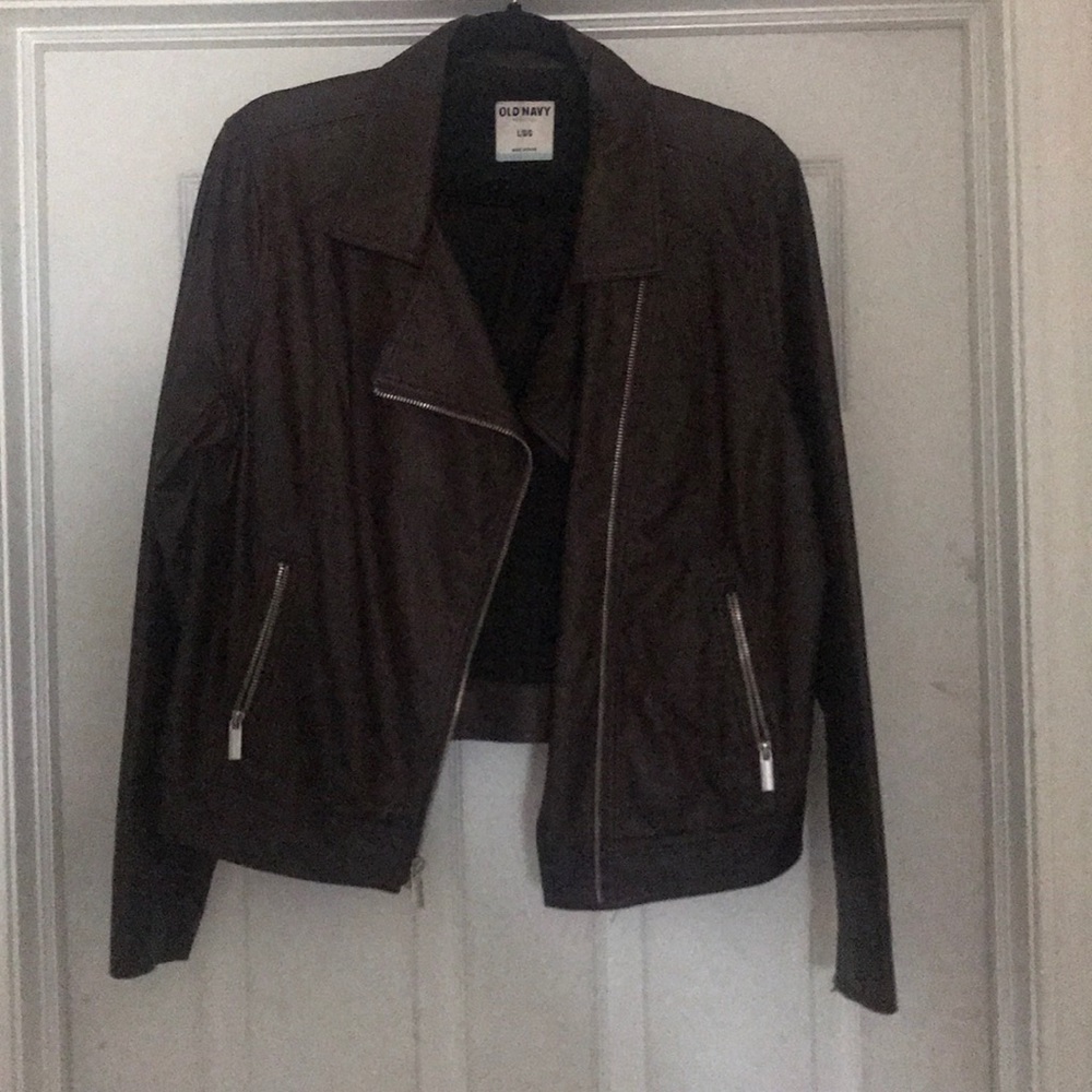 Leather brown jacket